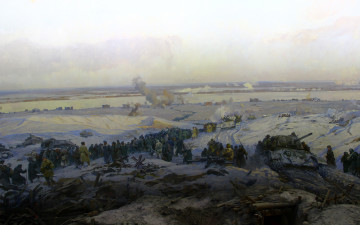 Картинка рисованное армия разгром немецко-фашистских войск под сталинградом художники студии военных художников имени м б грекова панорама