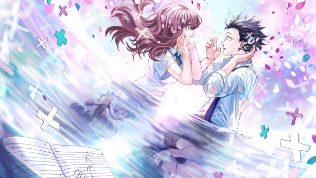 Обои картинки фото аниме, koe no katachi, форма, голоса