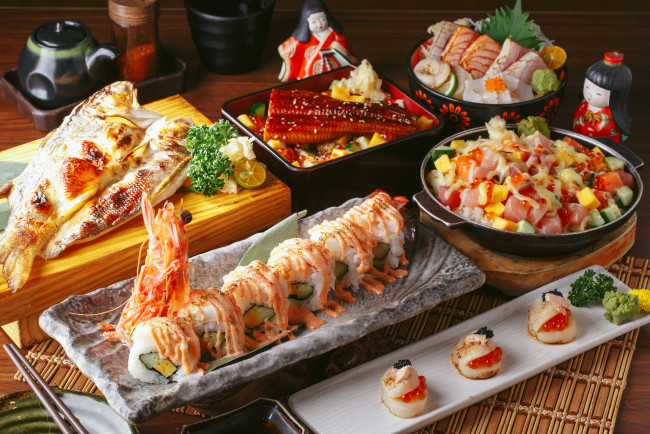 Обои картинки фото еда, рыбные блюда,  с морепродуктами, снедь