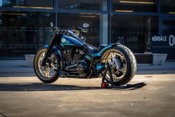 обоя мотоциклы, harley-davidson, softail, fat, boy, customized, custombikes, half, hundred