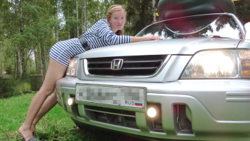 обоя автомобили, -авто с девушками, honda
