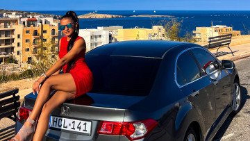 Картинка автомобили -авто+с+девушками honda accord