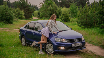 Картинка автомобили -авто+с+девушками volkswagen polo