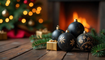 обоя праздничные, шары, натюрморт