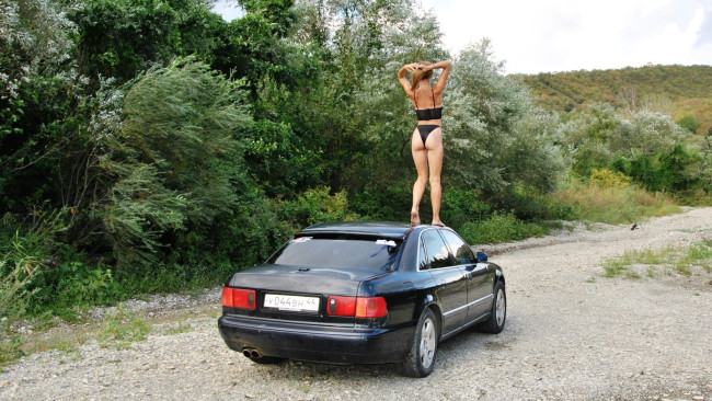 Обои картинки фото автомобили, -авто с девушками, audi, a8