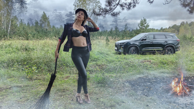 Обои картинки фото автомобили, -авто с девушками, chery, tiggo, 8, pro, max