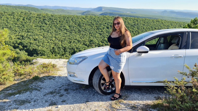 Обои картинки фото автомобили, -авто с девушками, citroen, c5