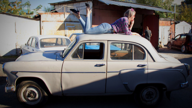 Обои картинки фото автомобили, -авто с девушками, красивая, девушка