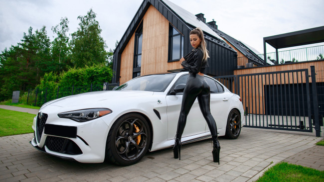 Обои картинки фото автомобили, -авто с девушками, красивая, девушка