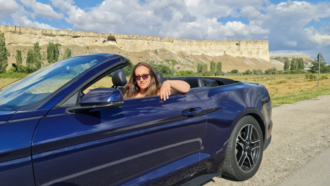 Обои картинки фото автомобили, -авто с девушками, mustang