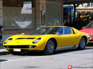 Картинка lamborghini miura автомобили выставки уличные фото