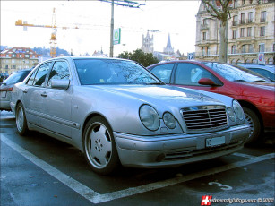 Картинка mercedes e55 amg автомобили benz