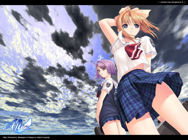 Обои картинки фото аниме, after, sweet, kiss