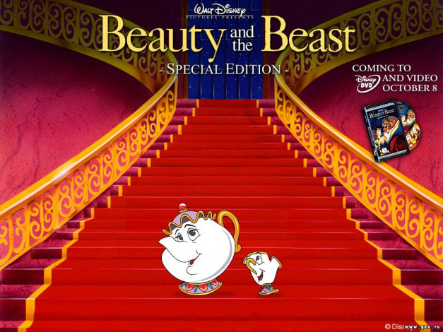 Обои картинки фото мультфильмы, beauty, and, the, beast