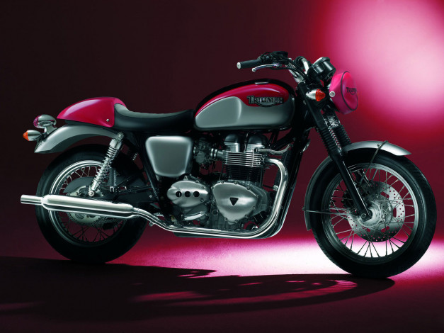 Обои картинки фото triumph, bonneville, 2008, мотоциклы