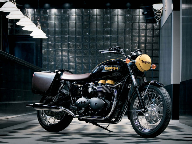 Обои картинки фото triumph, bonneville, 2008, мотоциклы