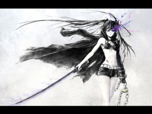 Картинка аниме black rock shooter