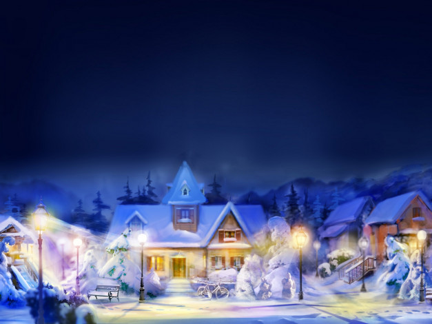 Обои картинки фото праздничные, рисованные