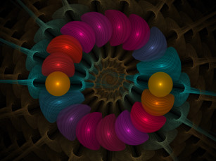 Картинка 3д графика fractal фракталы фрактал цвета узор