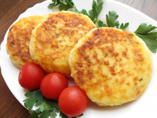 Картинка автор varvarra еда вторые блюда помидоры петрушка котлеты томаты