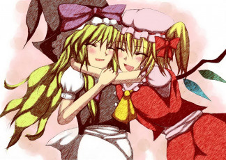 Картинка аниме touhou фландр скарлет мариса кирисаме