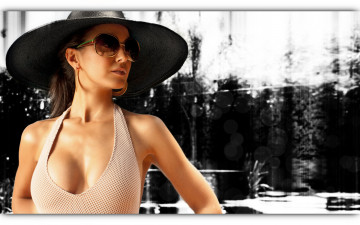 Картинка Emmanuelle+Chriqui девушки   шляпа очки