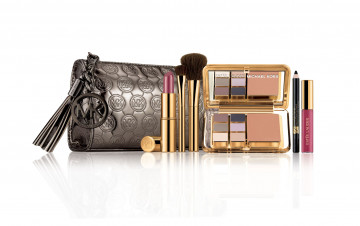 Картинка michael kors estee lauder бренды косметичка косметика карандаш кисточка помада тени