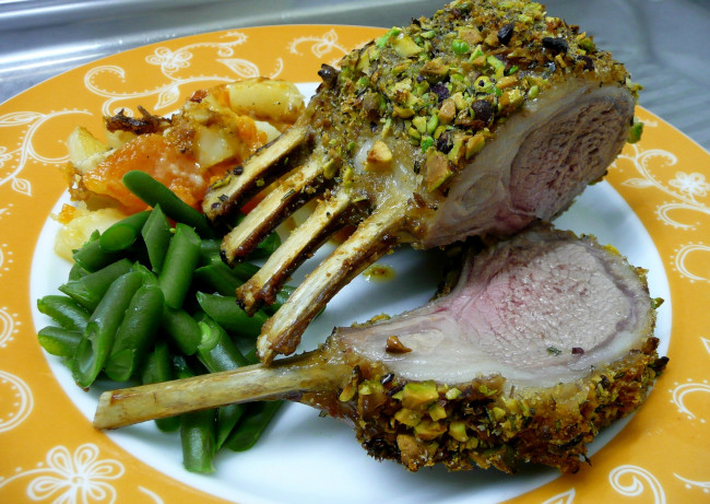 Обои картинки фото еда, мясные, блюда, фасоль, мясо, ребрышка