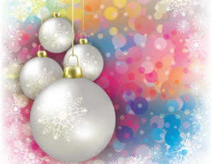 Картинка праздничные векторная графика новый год шарики