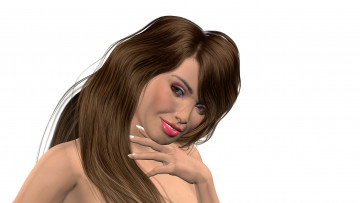 Картинка 3д+графика people+ люди взгляд девушка