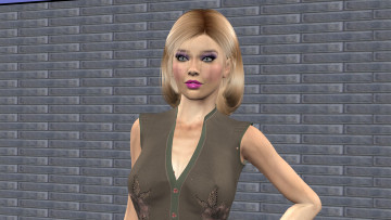 обоя 3д графика, people , люди, взгляд, девушка