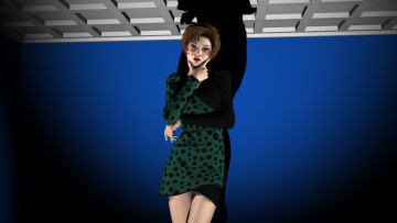 Картинка 3д+графика people+ люди взгляд девушка