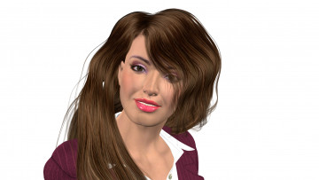 обоя 3д графика, portraits , портрет, улыбка, взгляд, девушка