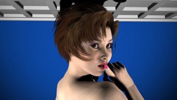 Картинка 3д+графика portraits+ портрет взгляд девушка