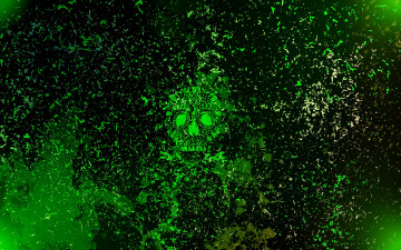 Картинка 3д+графика abstract+ абстракции череп брызги