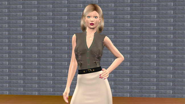 Обои картинки фото 3д графика, people , люди, девушка, взгляд