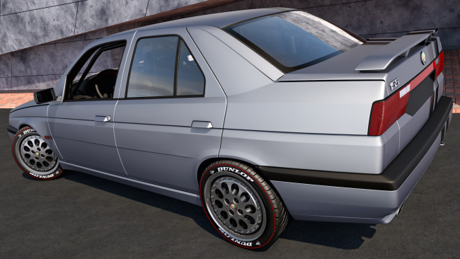 Обои картинки фото автомобили, 3д, 155, alfa, romeo, 1992
