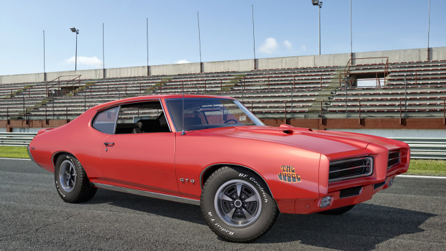 Обои картинки фото автомобили, 3д, the, gto, pontiac, 1969, judge