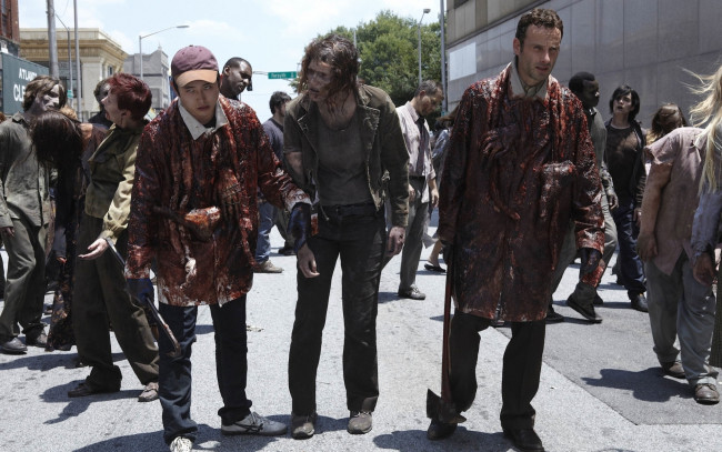 Обои картинки фото кино фильмы, the walking dead, ходячие, мертвецы, сериал, глен, рик