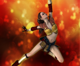 Картинка 3д+графика люди+ people фон девушка поза взгляд