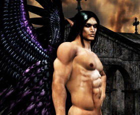 Картинка 3д+графика эльфы+ elves крылья взгляд эльф