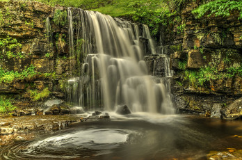 Картинка природа водопады река водопад лес
