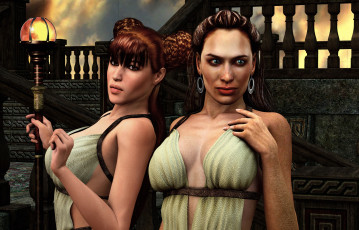 Картинка 3д+графика фантазия+ fantasy фон взгляд девушки