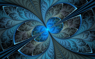 Картинка 3д+графика фракталы+ fractal цвета фон узор