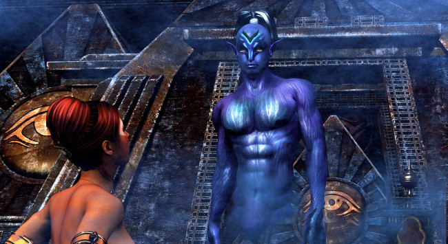 Обои картинки фото 3д графика, фантазия , fantasy, фон, взгляд, девушка, эльф