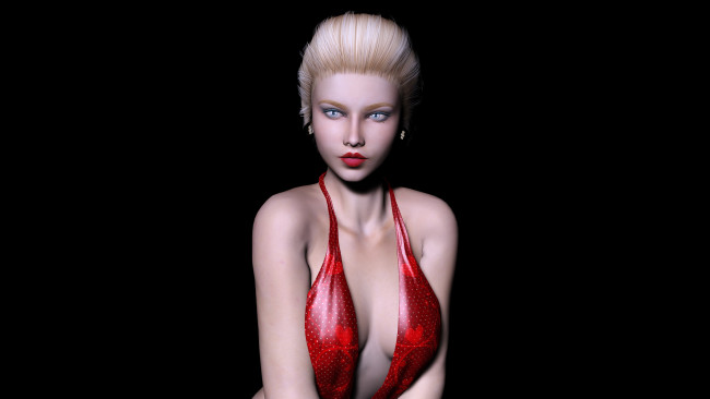 Обои картинки фото claudia, 3д графика, люди , people, блондинка, взгляд, фон, девушка