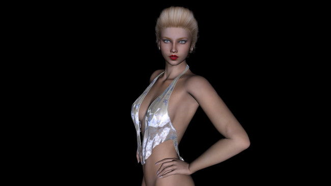 Обои картинки фото claudia, 3д графика, люди , people, девушка, блондинка, взгляд, фон