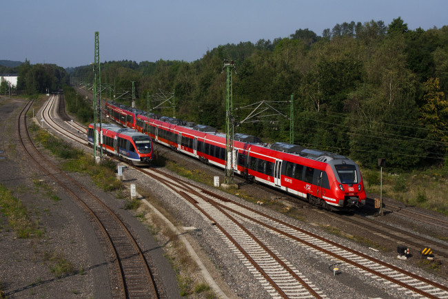 Обои картинки фото техника, поезда, железная, дорога, локомотив, состав