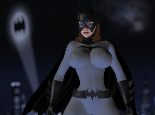 Картинка 3д+графика фантазия+ fantasy девушка супермен фон взгляд