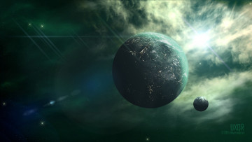 Картинка космос арт планета вселенная галактика